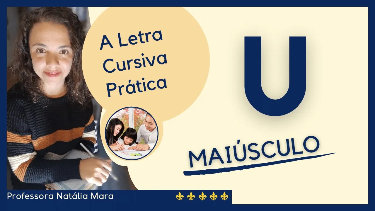 letra U cursiva maiúscula