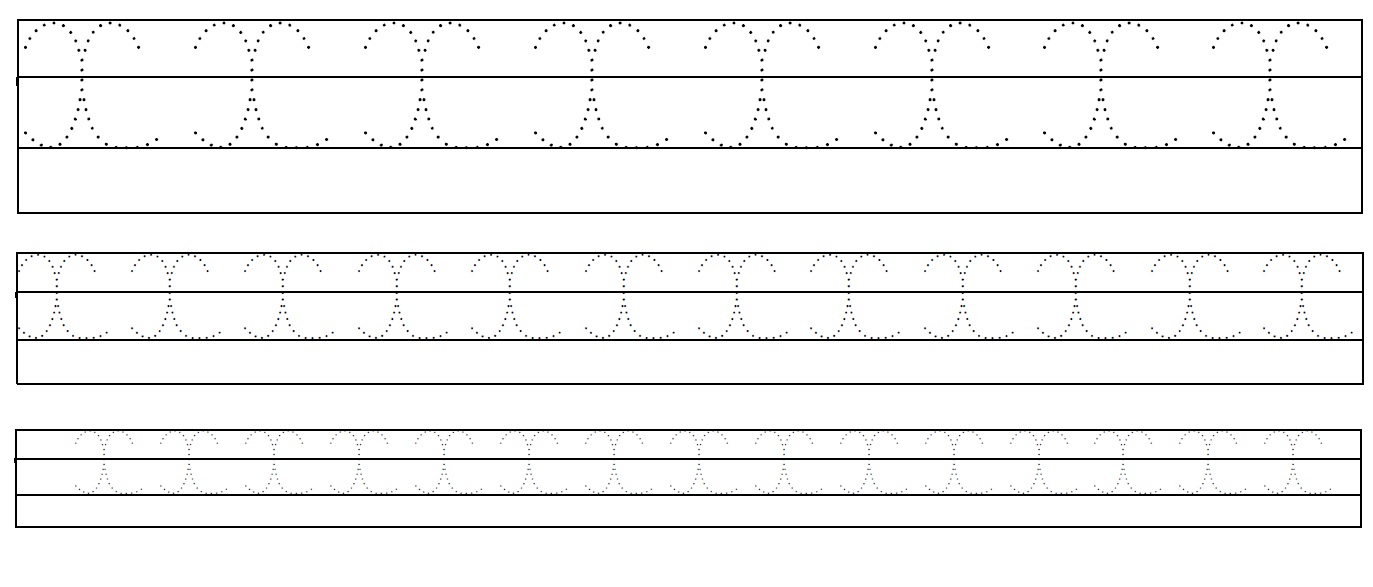 letra X cursiva maiúscula em tamanhos diferentes